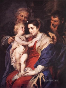 ピーター・パウル・ルーベンス Painting - 聖家族と聖アンナ・バロック ピーター・パウル・ルーベンス